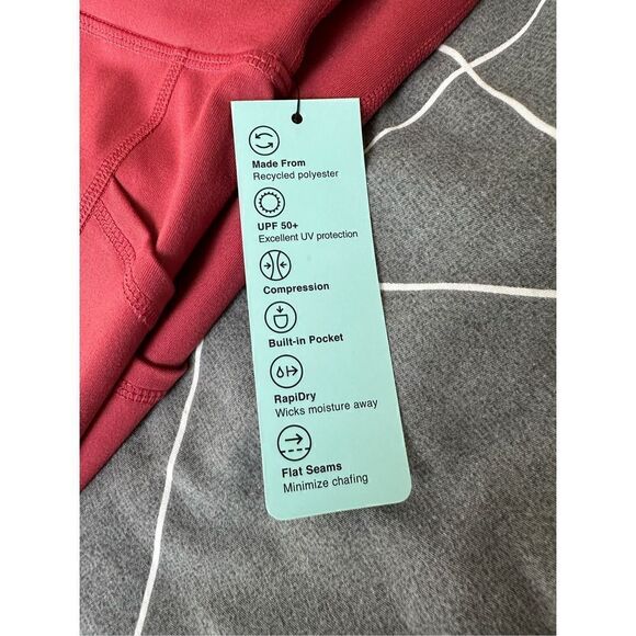 Ideology Red High-Waited Side-Pocket 7/8 Length Leggings Size Large - Picture 8 of 8